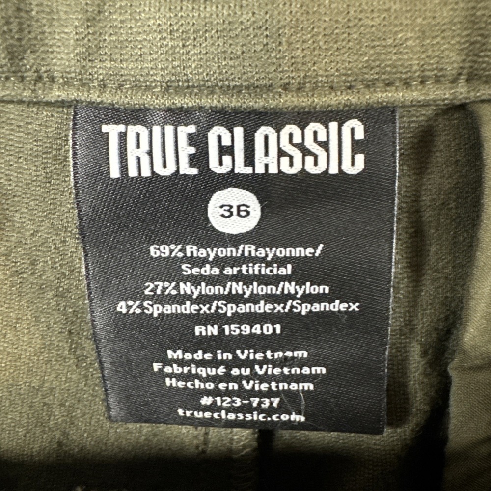 Men's Flat Front Olive Green Shorts - Picture 3 of 6